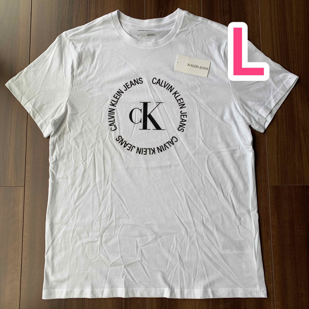 Calvin Klein(カルバンクライン)の【新品】カルバンクライン Calvin Klein Tシャツ 白 メンズL メンズのトップス(Tシャツ/カットソー(半袖/袖なし))の商品写真