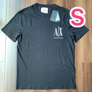 アルマーニエクスチェンジ(ARMANI EXCHANGE)の【新品】アルマーニエクスチェンジ Tシャツ 黒x胸刺繍 メンズS(Tシャツ/カットソー(半袖/袖なし))