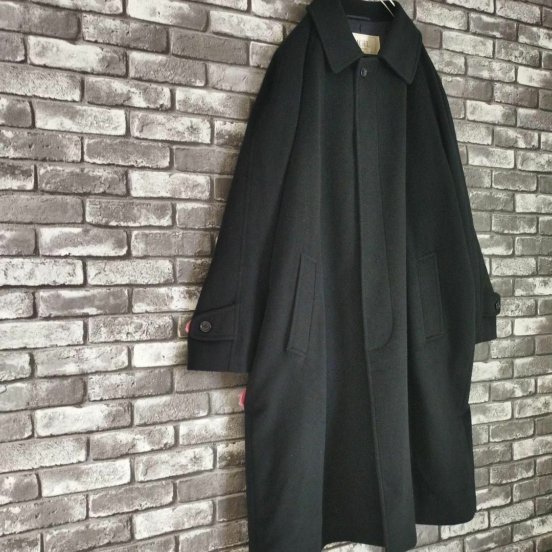 REGAL(リーガル)のRIGELリーガルカシミヤ100%ステンカラーロングコート正装通勤ビジネス黒 メンズのジャケット/アウター(ステンカラーコート)の商品写真