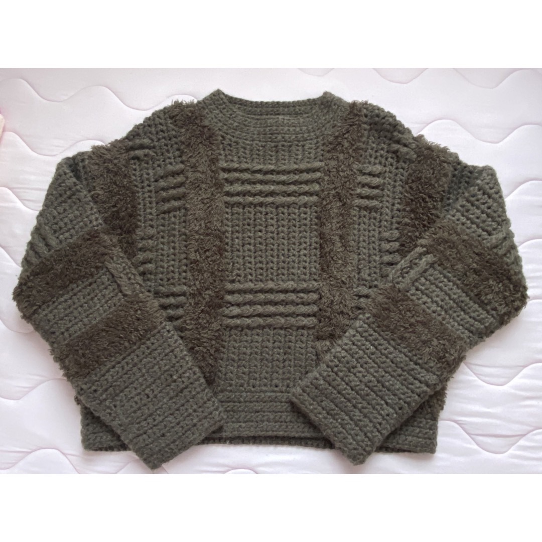 CLANE(クラネ)のClane wide check hand knit レディースのトップス(ニット/セーター)の商品写真