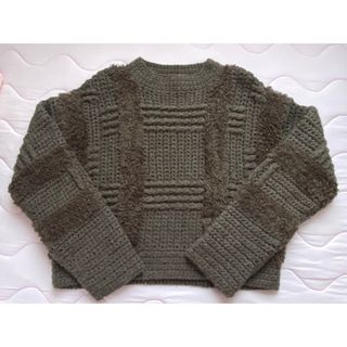 クラネ(CLANE)のClane wide check hand knit(ニット/セーター)