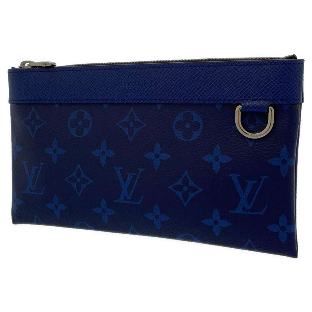 ルイヴィトン ポーチ モノグラム タイガ ポシェット・ディスカバリーPM M30278 LOUIS VUITTON ヴィトン 財布 メンズ クラッチ 青