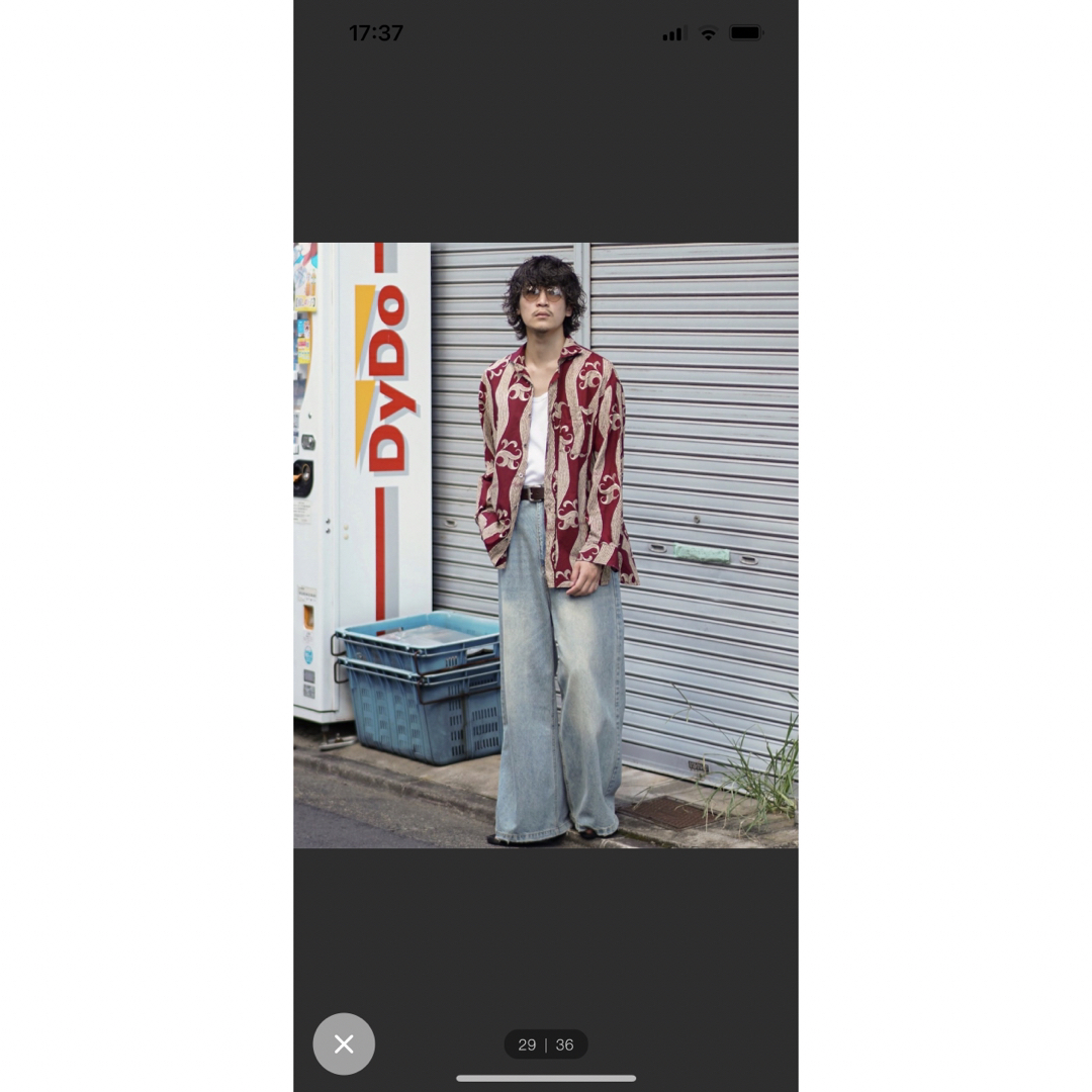 Acne Studios(アクネストゥディオズ)のサイドベルト ワイドフレアデニムパンツ 【M.P Studios】 メンズのパンツ(デニム/ジーンズ)の商品写真