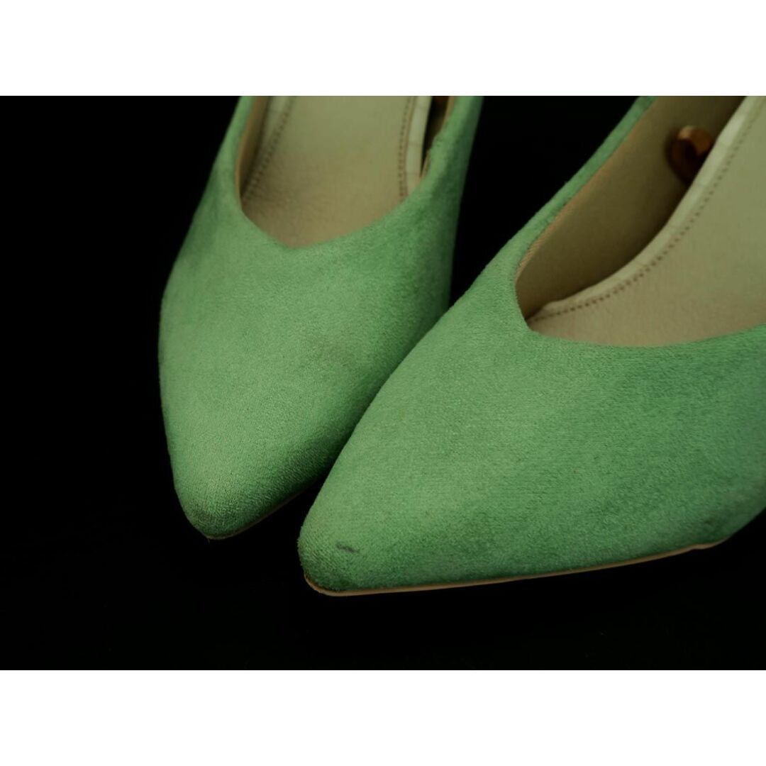 moussy(マウジー)のAZUL BY MOUSSY アズールバイマウジー スウェード調 ハイヒール パンプス sizeS（22.5cm位）/黄緑 ◇■ レディース レディースの靴/シューズ(ハイヒール/パンプス)の商品写真