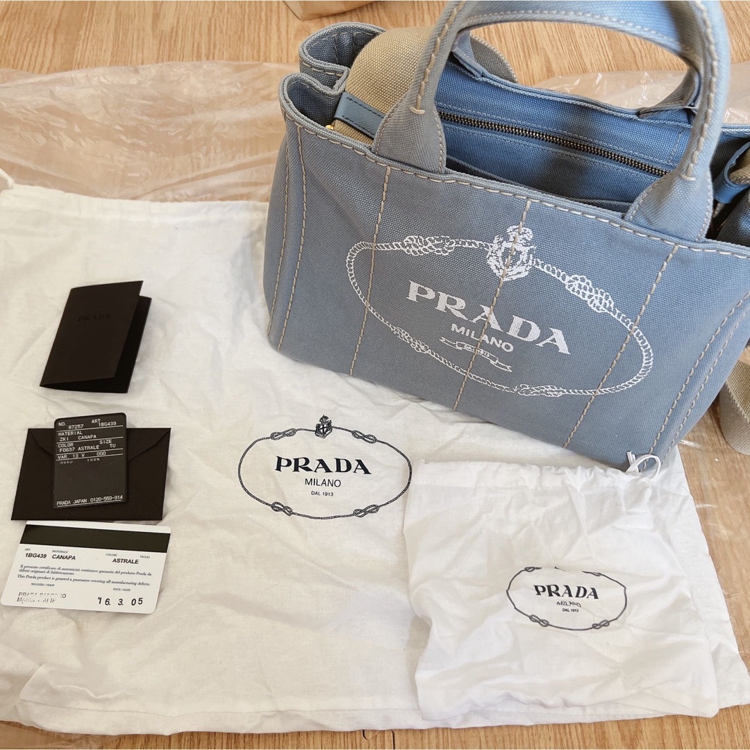 PRADA - PRADA プラダ カナパトート 水色 ブルーの通販 by Rady.A.shop