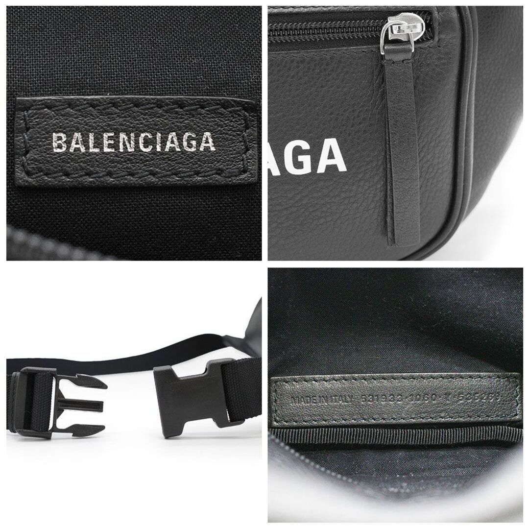 BALENCIAGA BAG(バレンシアガバッグ)の美品 バレンシアガ エブリデイ ボディバッグ ウエストバッグ 531933 レザー ブラック シルバー金具 レディースのバッグ(ボディバッグ/ウエストポーチ)の商品写真