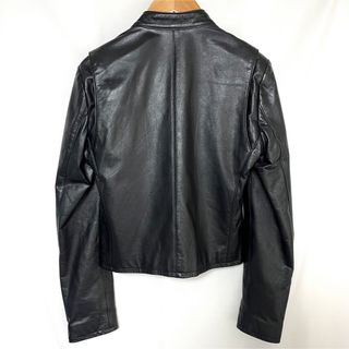 LITHIUM FEMME カウレザー シングルライダース 38 ブラック-