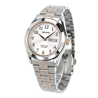 シチズン(CITIZEN)の【新品】シチズン CITIZEN REGUNO 腕時計 メンズ KM1-237-93 レグノ ソーラーテック ペア スタンダードシリーズ リングソーラー ソーラー（J800） シルバーxシルバー/ピンクゴールド アナログ表示(腕時計(アナログ))