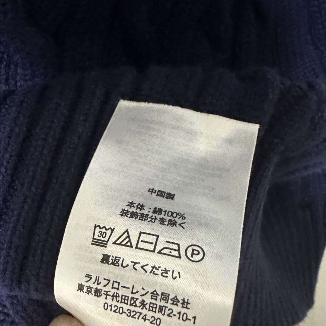 ローレンラルフローレン コットンケーブルニット ネイビー 4
