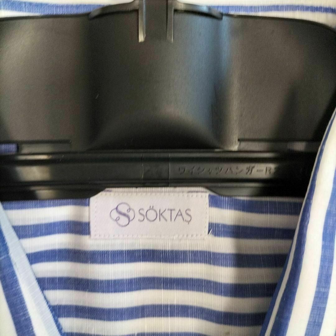 SOKTAS ストライプシャツ　ソクタス　青 メンズのトップス(シャツ)の商品写真