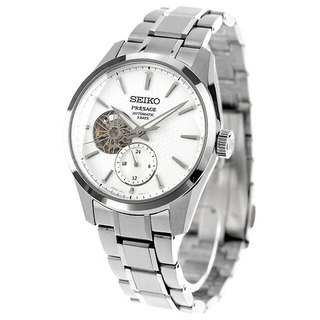 セイコー(SEIKO)の【新品】セイコー SEIKO PRESAGE 腕時計 メンズ SARJ001 プレザージュ プレステージライン 自動巻き 白練xシルバー アナログ表示(腕時計(アナログ))