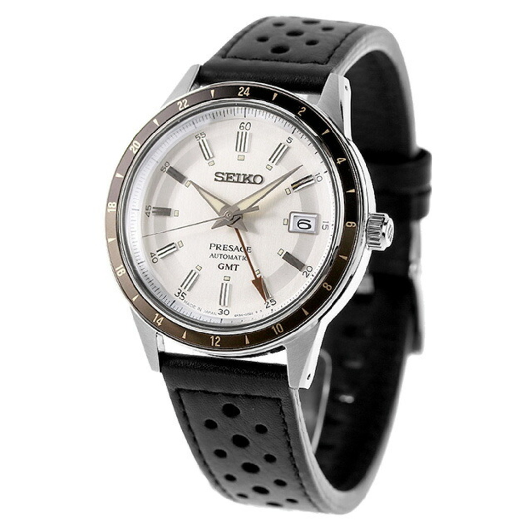 15-21cmラグ幅【新品】セイコー SEIKO PRESAGE 腕時計 メンズ SARY231 プレザージュ ベーシックライン 自動巻き メタリックオフホワイトxブラック アナログ表示