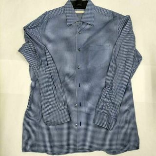 エルメネジルドゼニア(Ermenegildo Zegna)のErmenegildo Zegna チェックのシャツ（青）(シャツ)