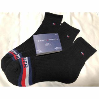 トミーヒルフィガー(TOMMY HILFIGER)の【新品】トミー ヒルフィガー 厚手 靴下 メンズ 25～27cm 3足セット(ソックス)