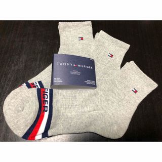 トミーヒルフィガー(TOMMY HILFIGER)の【新品】トミー ヒルフィガー 厚手 靴下 メンズ 25～27cm 3足セット(ソックス)