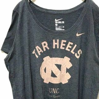 ナイキ(NIKE)のナイキ Tシャツ TAR HEELS UNC ブラック 黒 XL 古着(Tシャツ(半袖/袖なし))