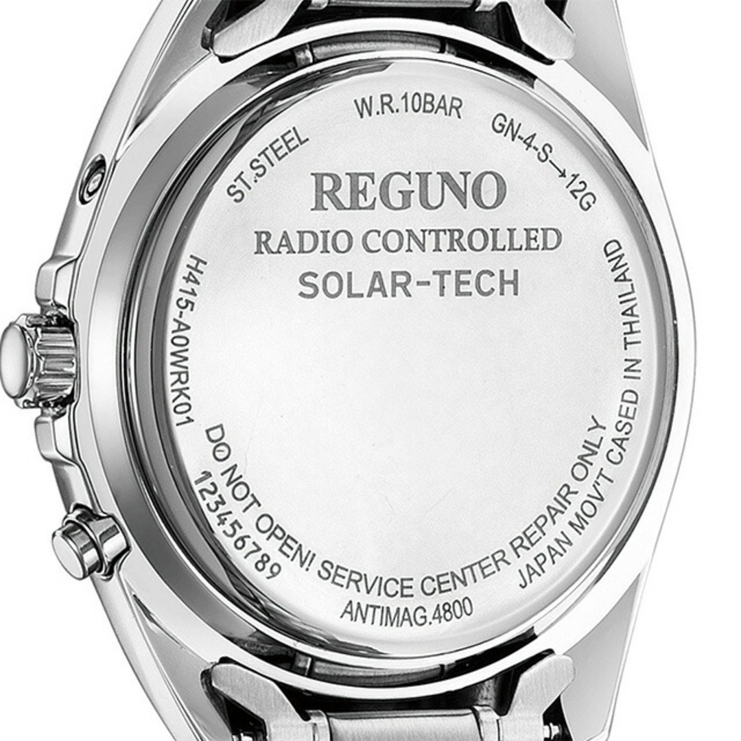 シチズン CITIZEN REGUNO 腕時計 メンズ KS3-115-51 レグノ ソーラーテック 電波ソーラー ブラックxシルバー アナログ表示