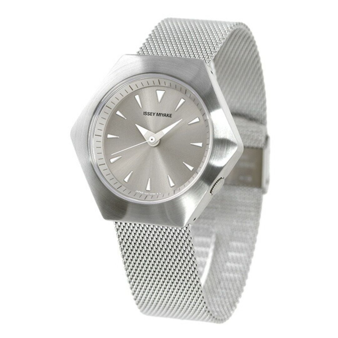 【新品】 ISSEY MIYAKE 腕時計 メンズ NYAM001 ミヤケ ロクシリーズ クオーツ（VJ21） シルバーxシルバー アナログ表示13-19cmラグ幅