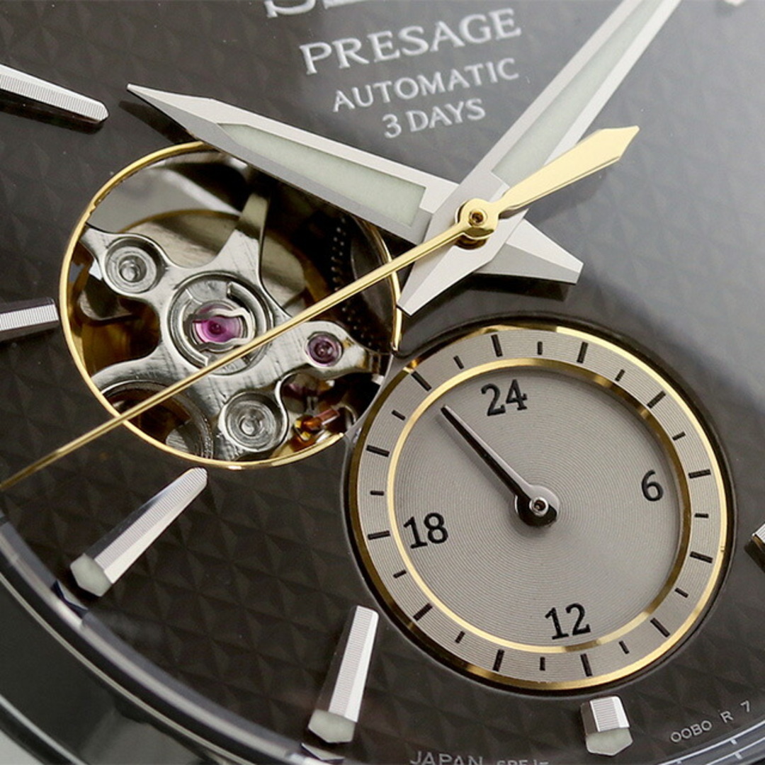 SEIKO(セイコー)の【新品】セイコー SEIKO PRESAGE 腕時計 メンズ SARJ005 プレザージュ 自動巻き チャコールグレーxブラック アナログ表示 メンズの時計(腕時計(アナログ))の商品写真