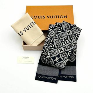 LOUIS VUITTON Scarf Silk Bandeau Mono Dots LV Light Gray M70849