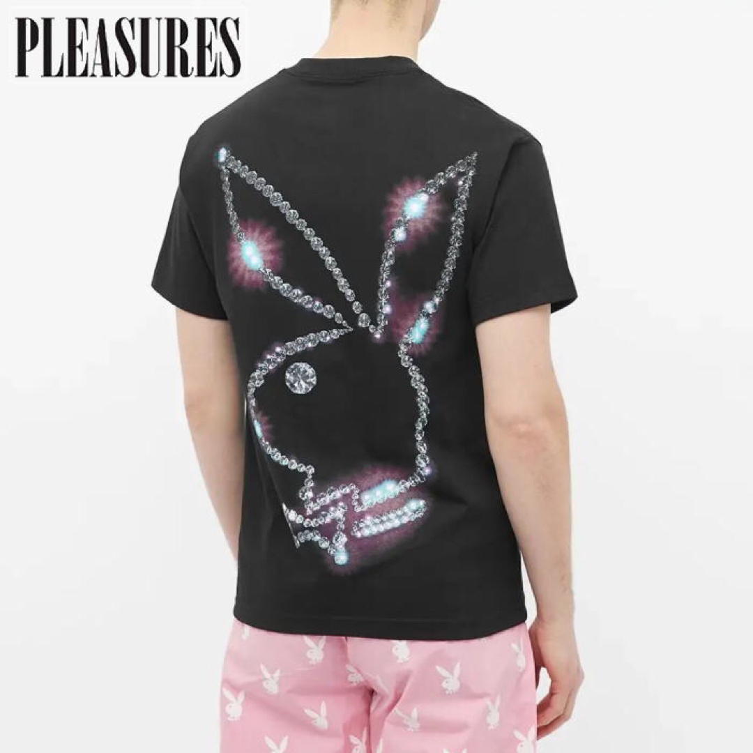 PLEASURES(プレジャー)の新品 正規 Ｍ プレジャーズ PLEASURES プレイボーイ コラボTシャツ メンズのトップス(Tシャツ/カットソー(半袖/袖なし))の商品写真