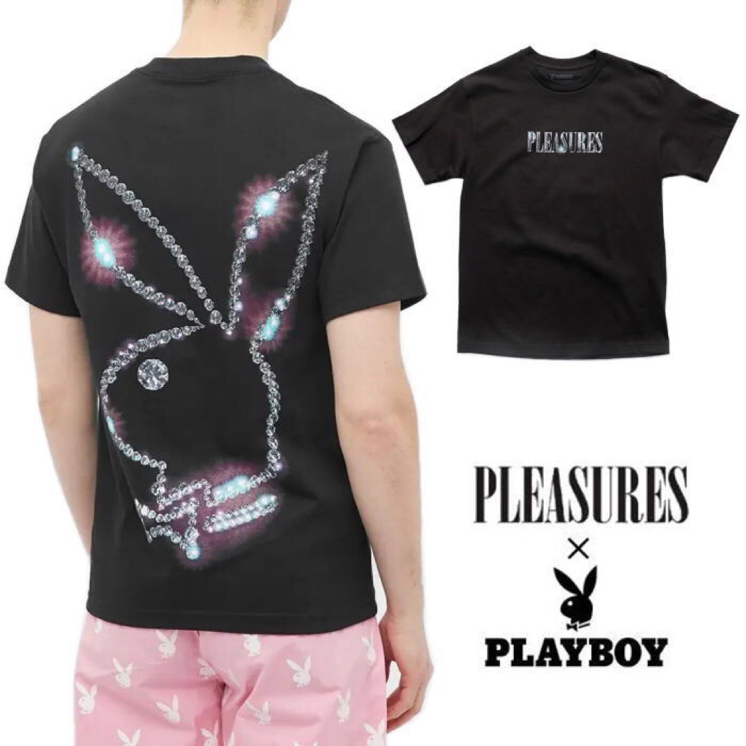 PLEASURES(プレジャー)の新品 正規 Ｍ プレジャーズ PLEASURES プレイボーイ コラボTシャツ メンズのトップス(Tシャツ/カットソー(半袖/袖なし))の商品写真