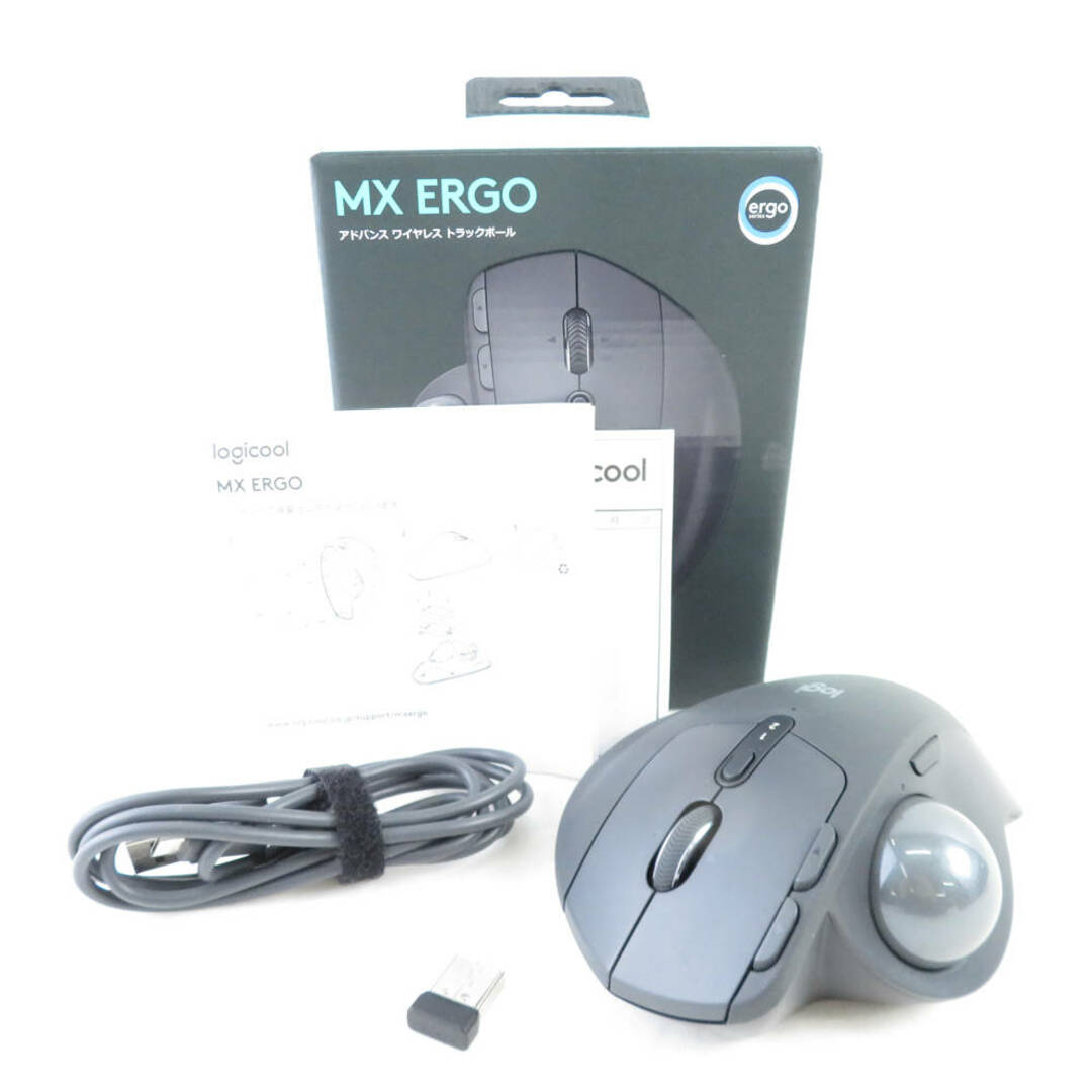 美品 Logicool ロジクール MX ERGO MXTB1s トラックボール8ボタンワイヤレスマウス ブラック 無線 Unifying  Bluetooth 高速充電 HU570C | フリマアプリ ラクマ