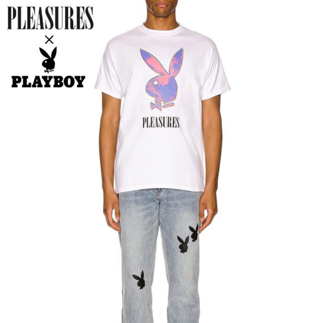 PLEASURES(プレジャー)の新品 正規 Ｌ プレジャーズ PLEASURES プレイボーイ コラボTシャツ メンズのトップス(Tシャツ/カットソー(半袖/袖なし))の商品写真