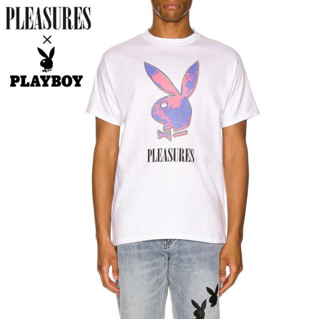 PLEASURES(プレジャー)の新品 正規 Ｌ プレジャーズ PLEASURES プレイボーイ コラボTシャツ メンズのトップス(Tシャツ/カットソー(半袖/袖なし))の商品写真