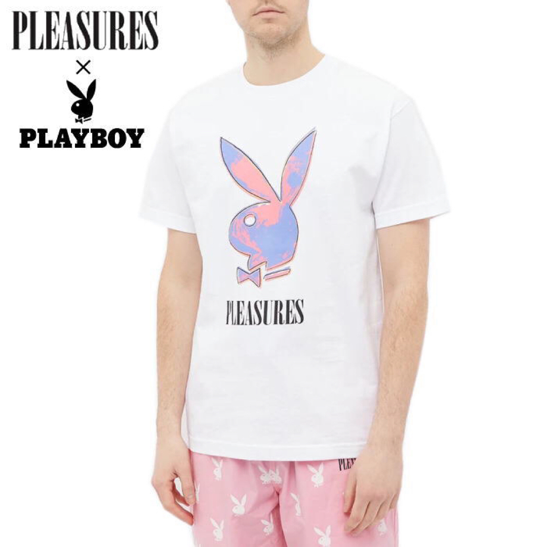 PLEASURES(プレジャー)の新品 正規 Ｌ プレジャーズ PLEASURES プレイボーイ コラボTシャツ メンズのトップス(Tシャツ/カットソー(半袖/袖なし))の商品写真