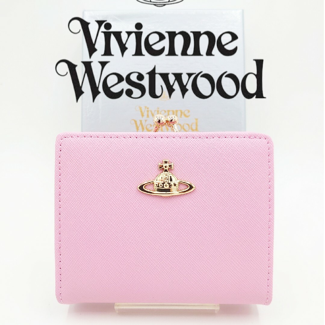 Vivienne Westwood - Vivienne Westwood 二つ折り財布 ピンク レザー