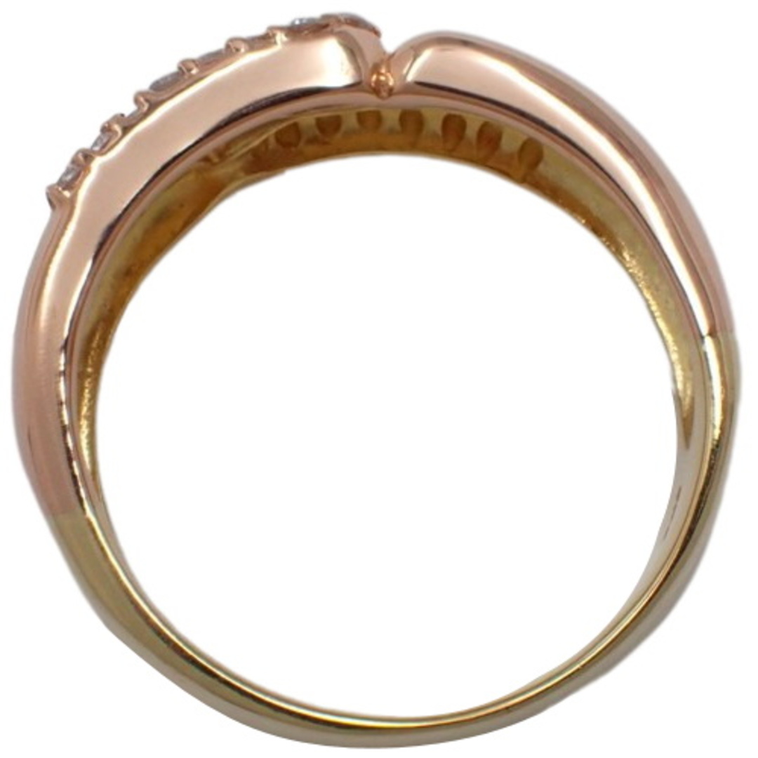 ノーブランドリング・指輪 ダイヤ ダブルリング K18 イエローゴールド YG K18 ピンクゴールド PG ゴールド金 ピンクゴールド 40900040860 レディースのアクセサリー(リング(指輪))の商品写真
