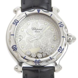 ショパール(Chopard)の【本物保証】 新品同様 ショパール CHOPARD ハッピースポーツ スノーフレーク デイト メンズ 腕時計 ムービングダイヤ 1001190 8347(腕時計(アナログ))