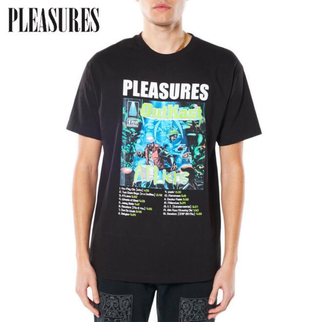 PLEASURES(プレジャー)のSALE★新品 正規 Ｌ プレジャーズ PLEASURES アウトキャストコラボ メンズのトップス(Tシャツ/カットソー(半袖/袖なし))の商品写真