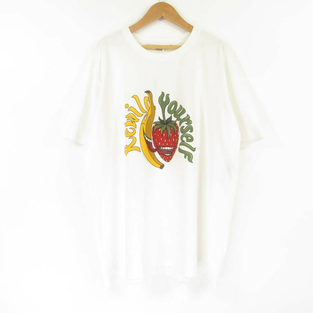 Stella McCartney(ステラマッカートニー)の美品 STELLA McCARTNEY ステラマッカートニー Rewild Yourself フルーツプリントTシャツ ホワイト 44 (175/96Y) コットン100％ レディース AY4163A20  レディースのトップス(Tシャツ(半袖/袖なし))の商品写真