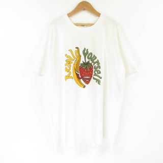 ステラマッカートニー(Stella McCartney)の美品 STELLA McCARTNEY ステラマッカートニー Rewild Yourself フルーツプリントTシャツ ホワイト 44 (175/96Y) コットン100％ レディース AY4163A20 (Tシャツ(半袖/袖なし))