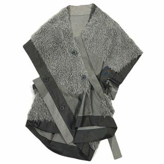 イッセイミヤケ(ISSEY MIYAKE)のイッセイミヤケ132 5. 着物スリーブ ボアベスト 変形 アシンメトリー(ベスト/ジレ)