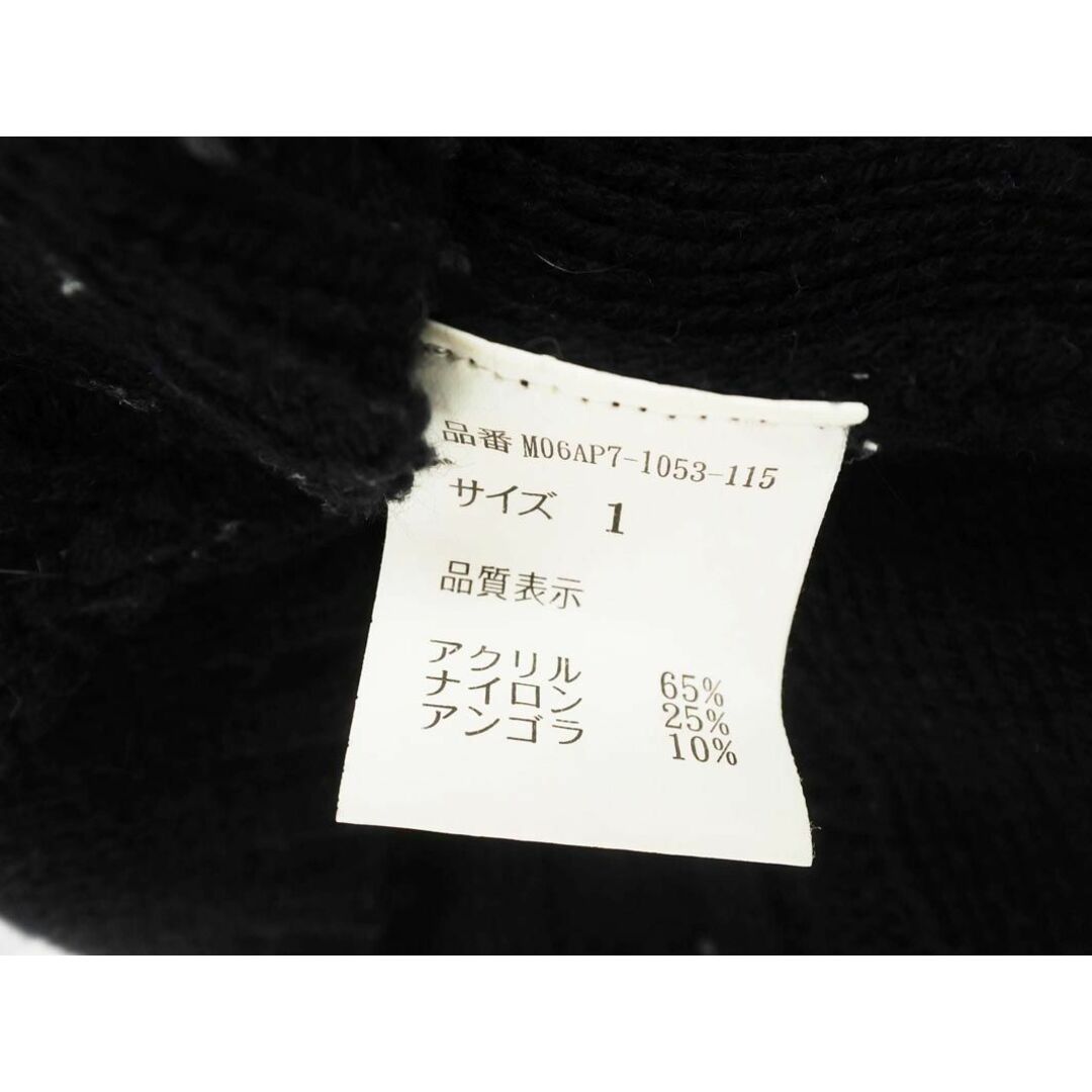 moussy(マウジー)のMOUSSY マウジー アンゴラ混 Vネック ケーブル編み ニット セーター size1/黒 ◇■ レディース レディースのトップス(ニット/セーター)の商品写真