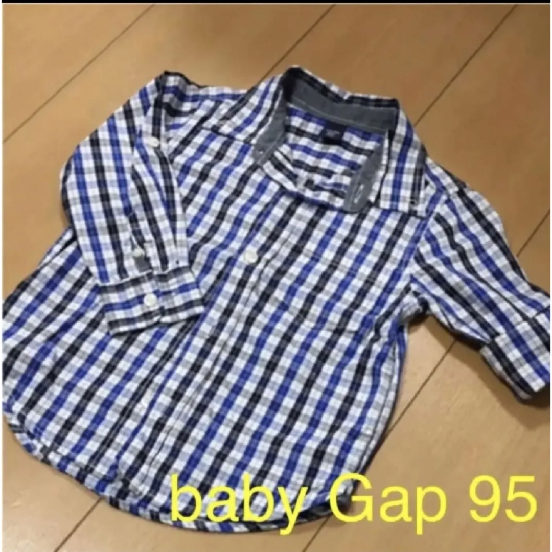 babyGAP(ベビーギャップ)の☆美品☆ baby Gap チェックシャツ 95 キッズ/ベビー/マタニティのキッズ服男の子用(90cm~)(Tシャツ/カットソー)の商品写真