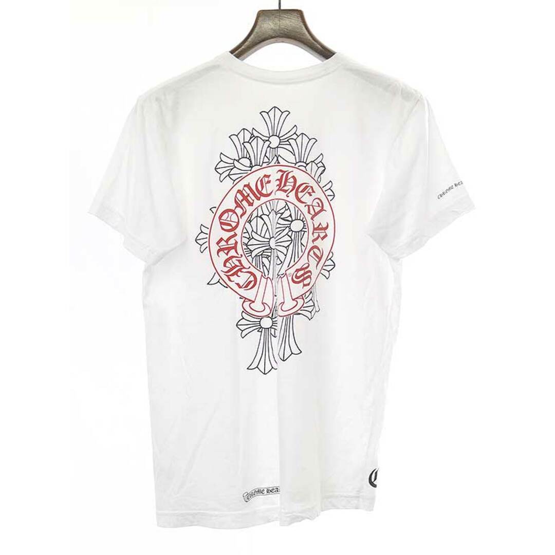 CHROME HEARTS クロムハーツ ホースシュープリントポケットTシャツ ホワイト×レッド S 1