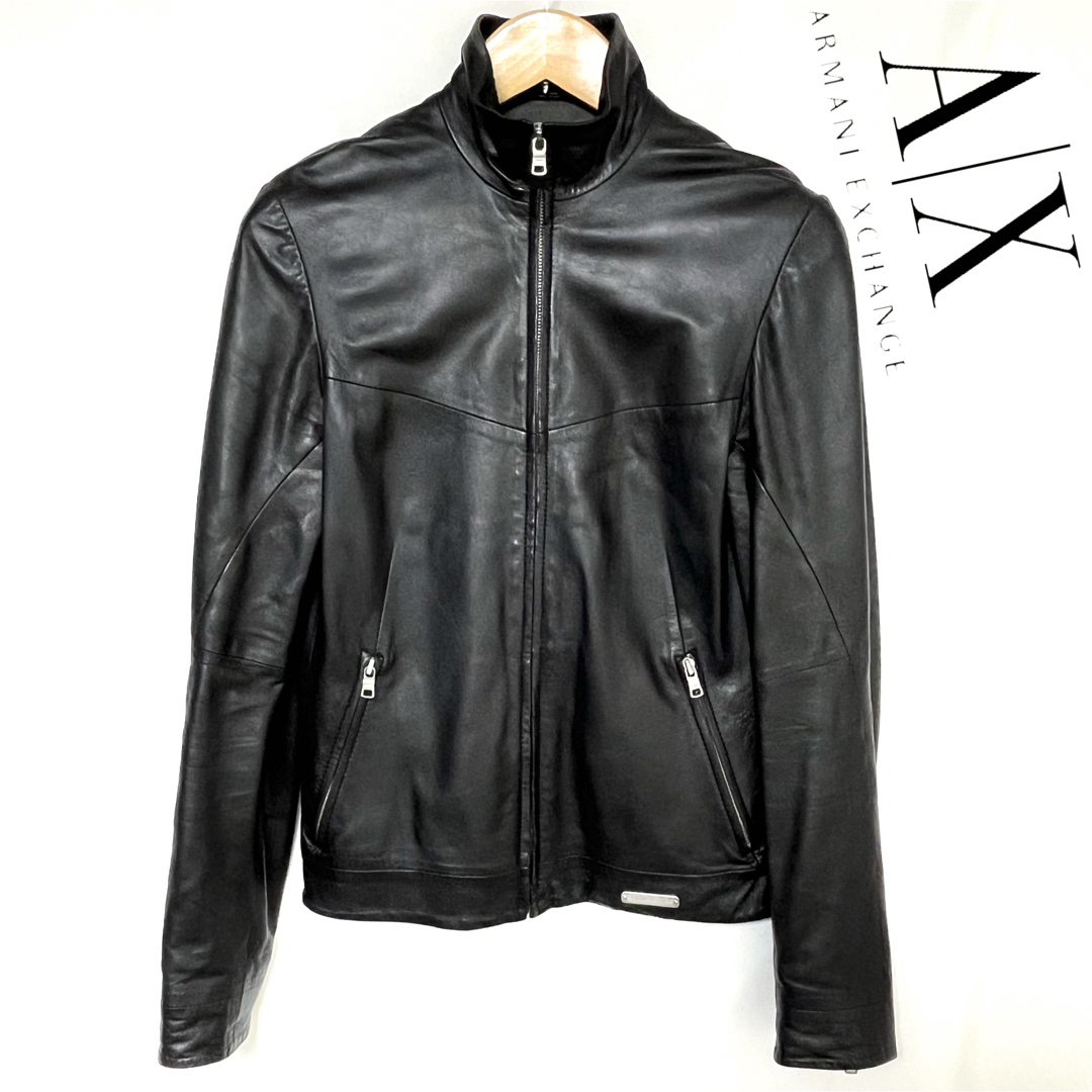 ARMANI EXCHANGE 本革 ライダースジャケット