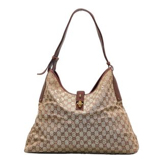 ✨美品✨GUCCI グッチ GGキャンバス ワンショルダーバッグ 巾着 ブラック-