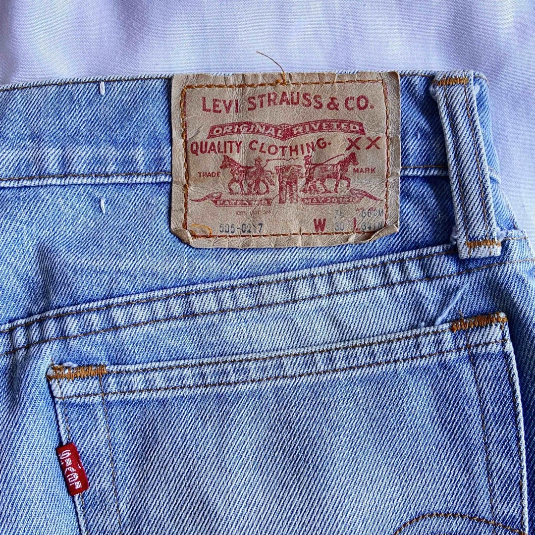 ◯ 80s Levi's 505-0217 ゼブラペイントデニム-hybridautomotive.com