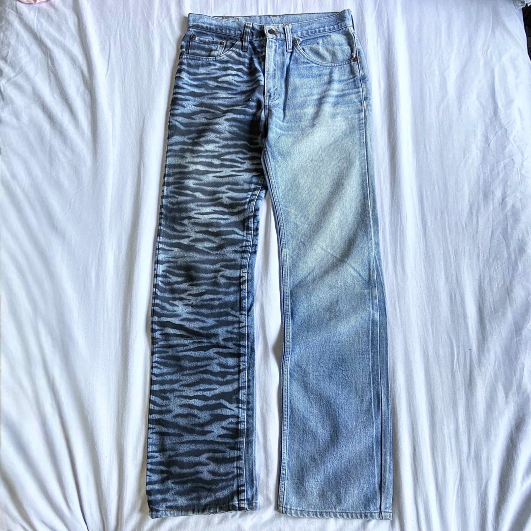 ◯ 80s Levi's 505-0217 ゼブラペイントデニム-hybridautomotive.com