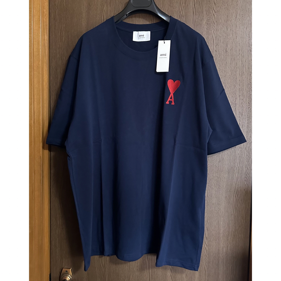 濃紺XXL新品 AMI Paris アミ グラフィック ロゴ Tシャツ 半袖