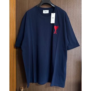 マルタンマルジェラ(Maison Martin Margiela)の濃紺XXL新品 AMI Paris アミ グラフィック ロゴ Tシャツ 半袖(Tシャツ/カットソー(半袖/袖なし))