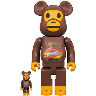 ベアブリック(BE@RBRICK)のBE@RBRICK BABY MILO AND BANANA 100% 400%(フィギュア)