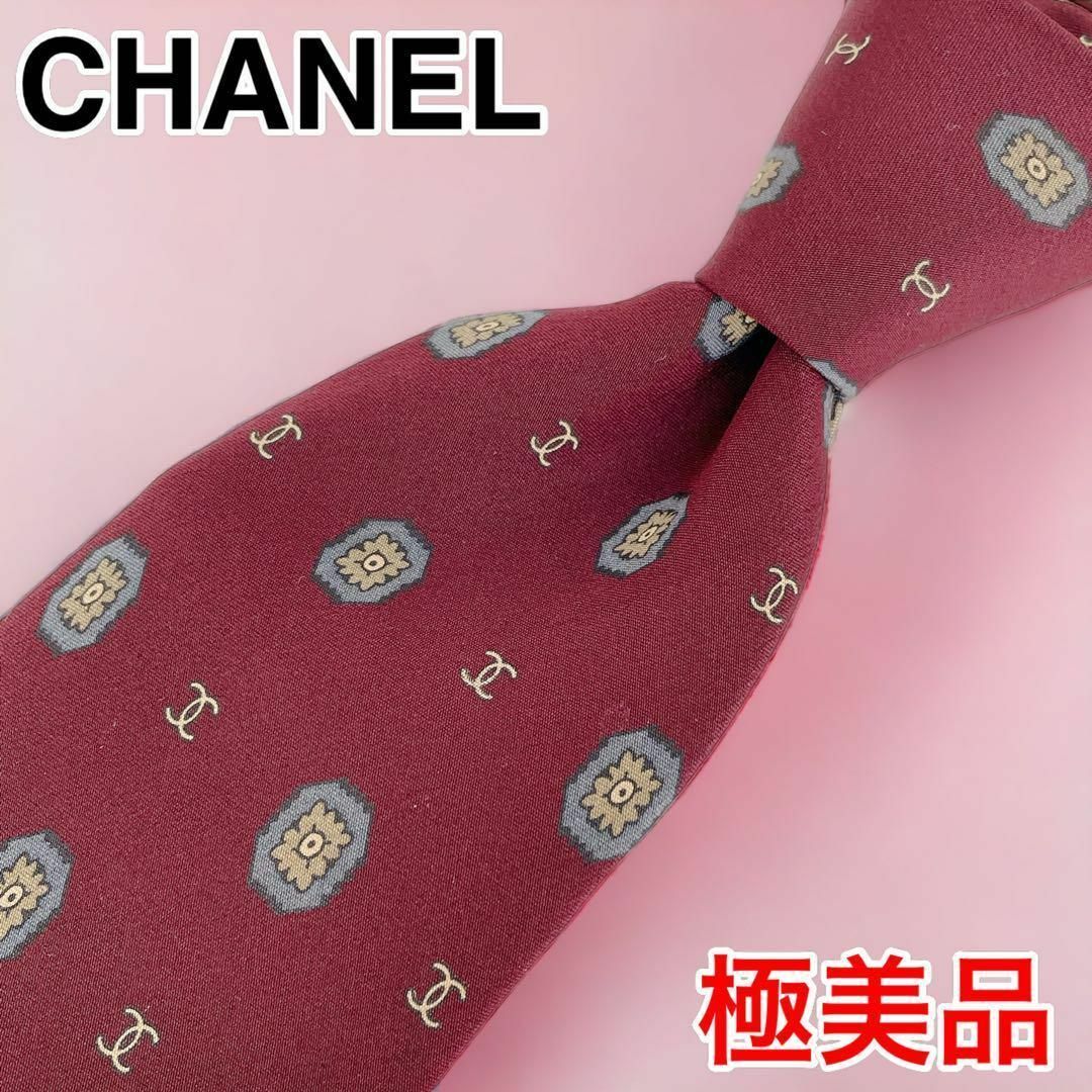 ✨極美品✨CHANEL シャネル シルク ネクタイ-