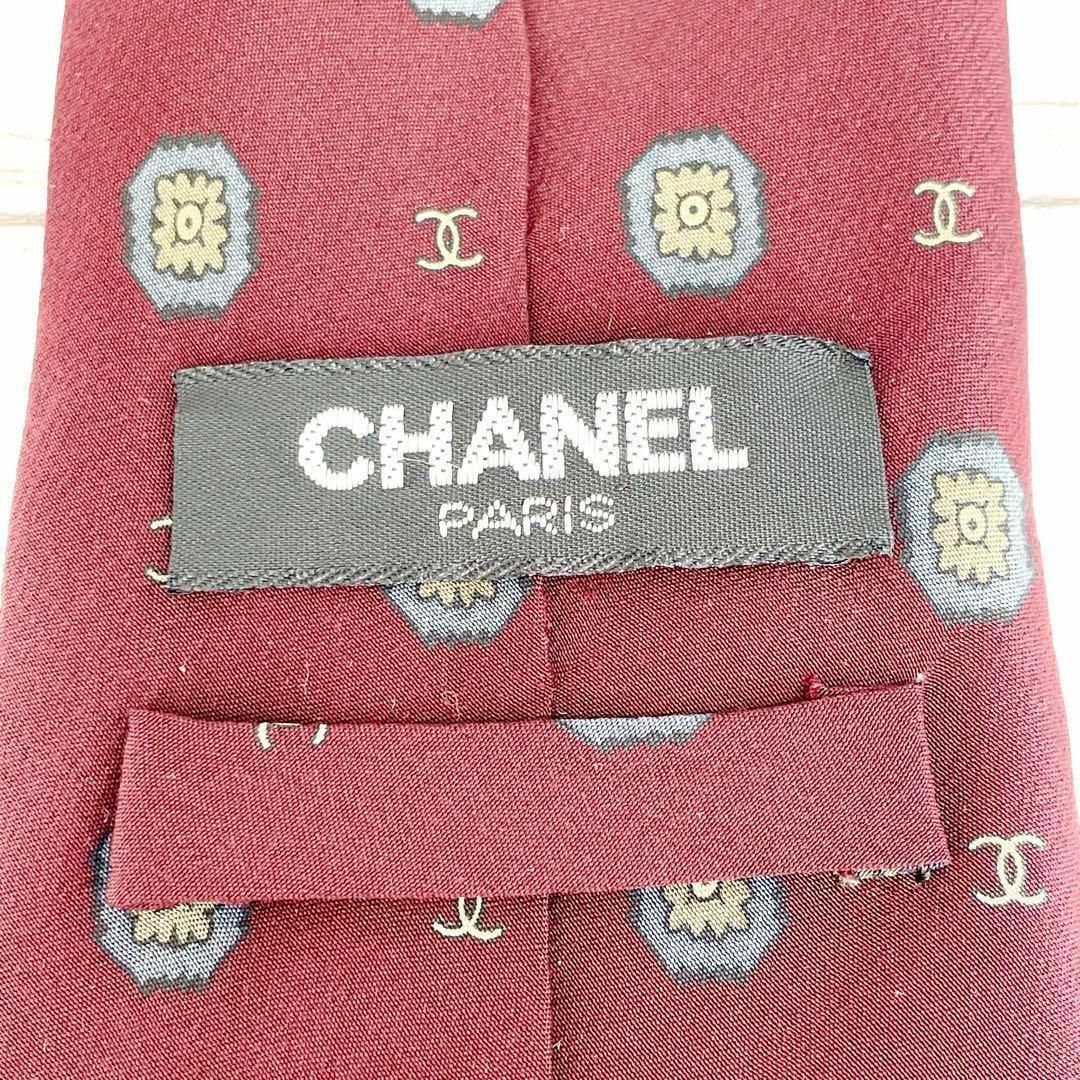 CHANEL(シャネル)の【極美品】CHANEL シャネル ネクタイ ロゴ ココマーク シルク 赤 メンズのファッション小物(ネクタイ)の商品写真