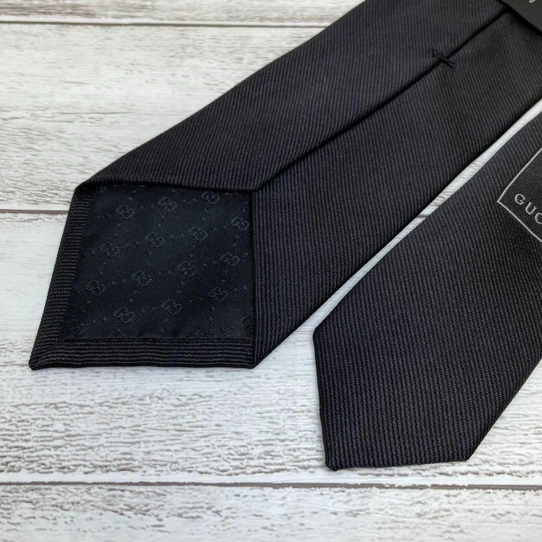 日本の店舗 【ほぼ未使用】GUCCI グッチ ネクタイ 蜂 黒 ブラック